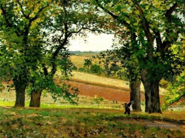 châtaigniers à osny 1873 Camille Pissarro Peinture à l'huile